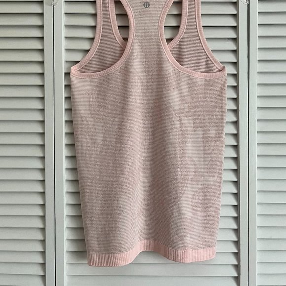 Lululemon Run: Swiftly Tech Racerback *Paisley Heathered Pretty Pink size 4 rare - Picture 7 of 10